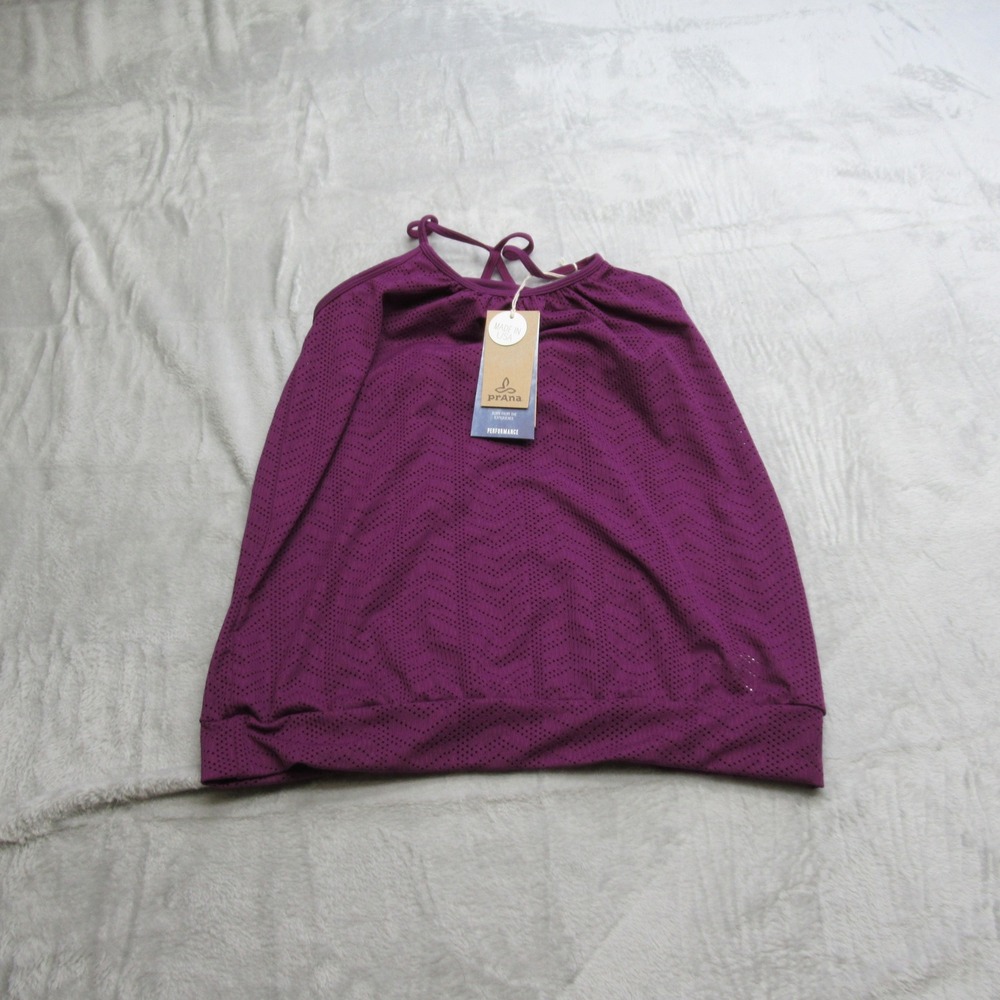 Prana Shirt Womens Medium Purple Sleeveless Performance Meadow Tank Top Yoga NEW
